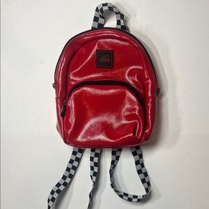 It x Vans Red Mini Backpack with Checkered Straps